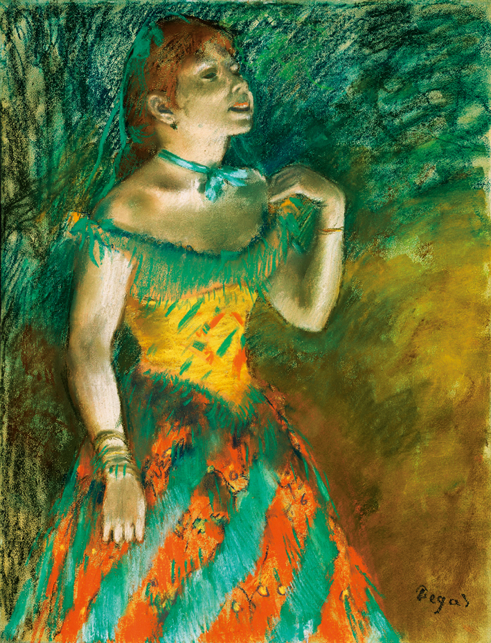  埃德加·德加 Edgar Degas—— 穿绿衣服的歌手